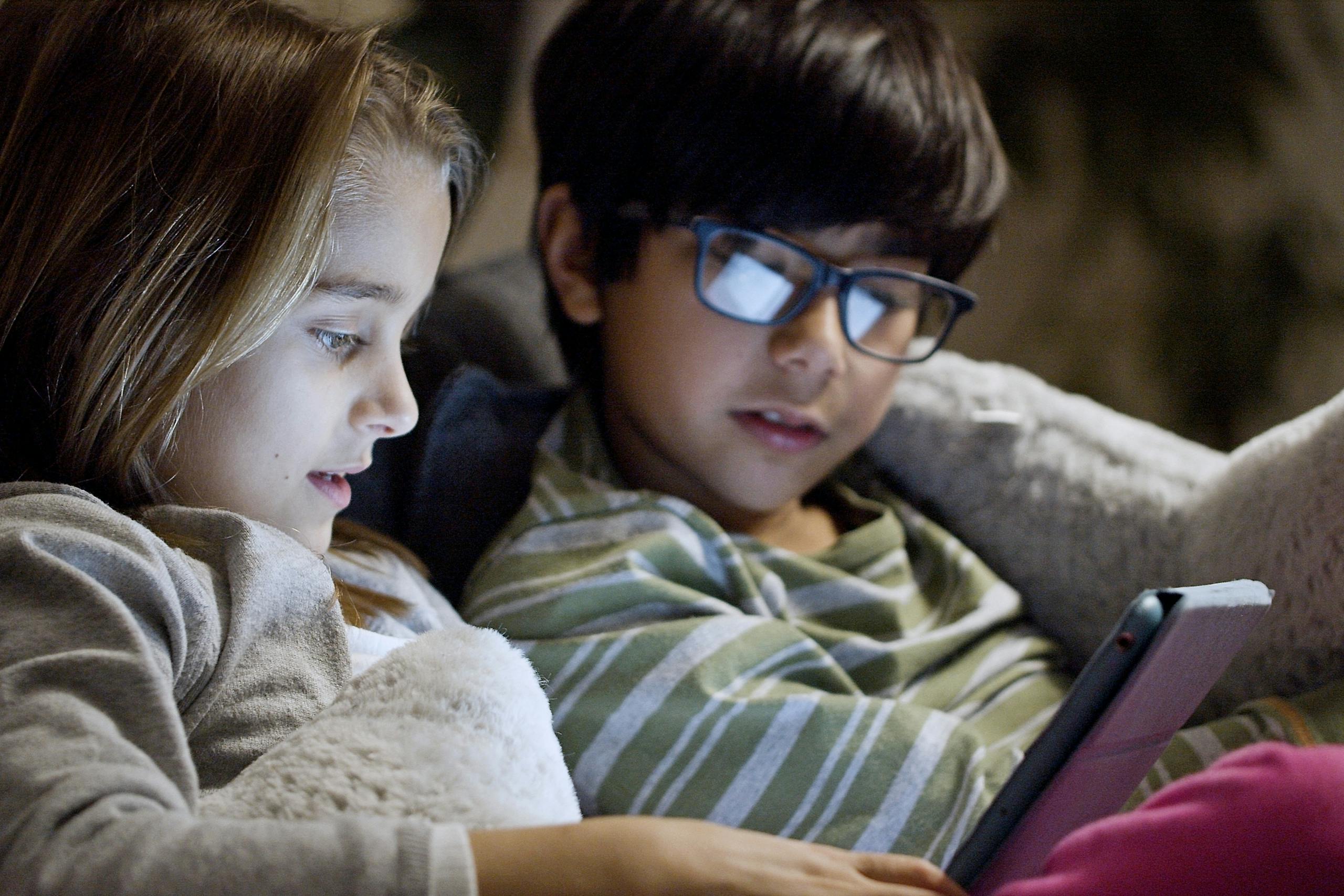 Kids Watching Video on a Tablet